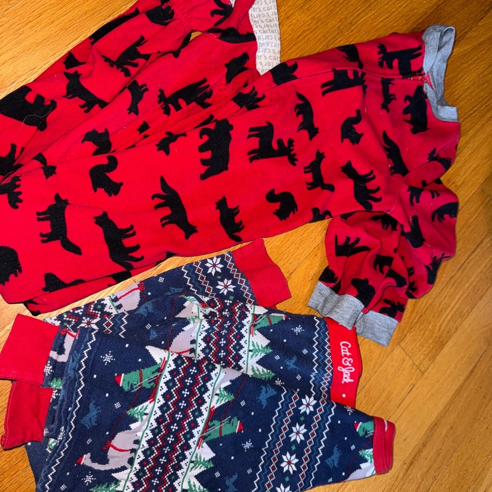Cat & Jack Red and Navy Kids Pajama Set